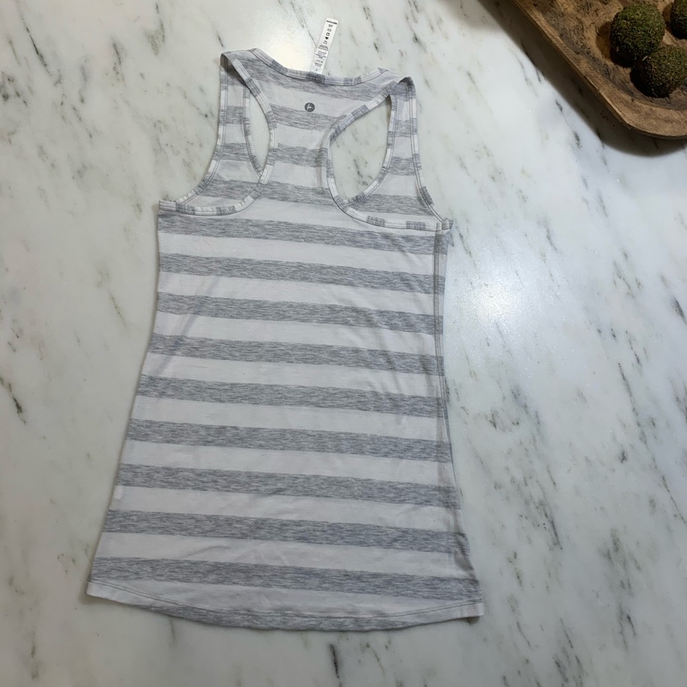 Striped Active Racerback Tank Top - Picture 3 of 6